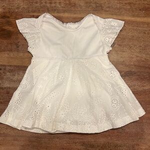 White Eyelet Kids Dress